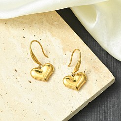 304 Stainless Steel Heart Dangle Earrings for Women&nbsp;EJEW-G417-02G