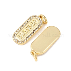 Brass Micro Pave Cubic Zirconia Pendants&nbsp;KK-P339-13G