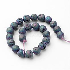 Electroplated Natural Quartz Crystal Beads Strands&nbsp;G-P149-01A