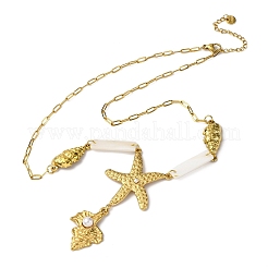 Starfish 304 Stainless Steel Pendant Necklaces&nbsp;NJEW-L465-01G