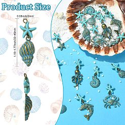18Pcs 9 Style Alloy Pendants&nbsp;PALLOY-CJ00182