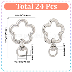 24Pcs Alloy Swivel Clasps&nbsp;FIND-SC0017-49B