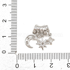 Brass Micro Pave Clear Cubic Zirconia Pendants&nbsp;KK-Z151-03P-02