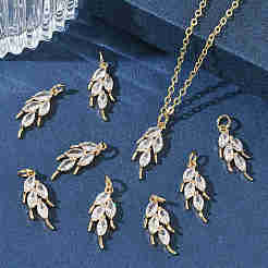 SHEGRACE Brass Clear Cubic Zirconia Pendants&nbsp;XGRQ3K635-545G