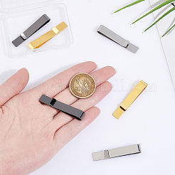 6Pcs 3 Colors 304 Stainless Steel Tie Clip&nbsp;STAS-UN0058-21