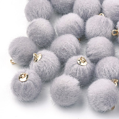 Faux Mink Fur Covered Pendants&nbsp;WOVE-S115-01B