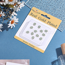 12Pcs Brass Micro Pave Cubic Zirconia Charms&nbsp;KK-BBC0027-44