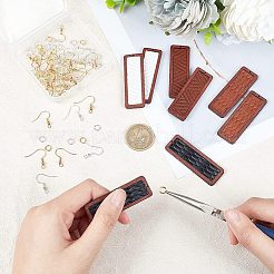 DIY Rectangle Dangle Earring Making Kit&nbsp;DIY-OC0009-48