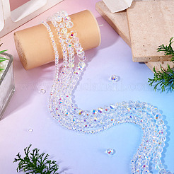 4 Starnds 4 Styles AB Color Plated Transparent Electroplate Beads Strands&nbsp;EGLA-TA0013-79