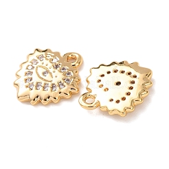 Brass Micro Pave Cubic Zirconia Pendants&nbsp;KK-A284-03G