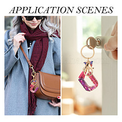Alloy Resin Butterfly Keychains&nbsp;KEYC-TADJ0002-02G-U