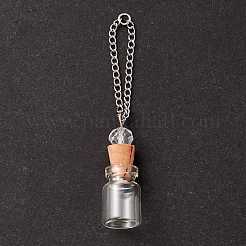 Empty Perfume Bottle Pendants&nbsp;GLAA-H017-01B