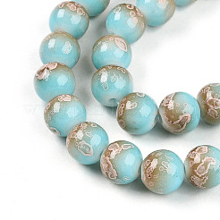 Baking Paint Glass Beads Strands&nbsp;X-DGLA-N008-10mm-05