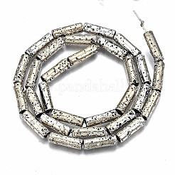 Electroplated Natural Lava Rock Beads Strands&nbsp;G-T114-76F