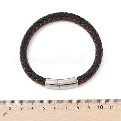 Braided Microfiber Leather Cord Bracelets for Men&nbsp;BJEW-Z081-14P