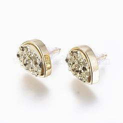Brass Stud Earrings&nbsp;EJEW-J098-G