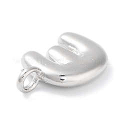 Rack Plating Brass Balloon Letter Pendants&nbsp;KK-C050-01P-E