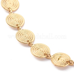 Brass Flat Round Link Chain Anklet&nbsp;AJEW-AN00404