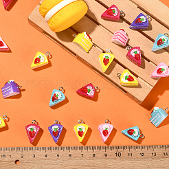 50Pcs 5 Colors Opaque Resin Pendants&nbsp;RESI-CJ0003-24