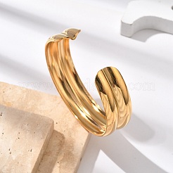 304 Stainless Steel Cuff Bangles for Women&nbsp;BJEW-B108-07G