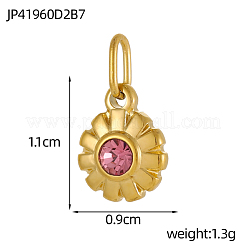 304 Stainless Steel Rhinestone Charms&nbsp;STAS-OY003-87G