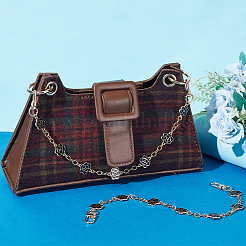 Alloy Enamel Flower Brass Cable Chains Bag Extender Chains&nbsp;HJEW-PH01994