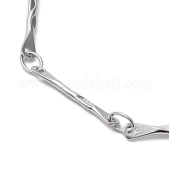 Non-Tarnish 304 Stainless Steel Bar Link Chain Brcelets&nbsp;BJEW-K226-11P