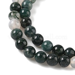 Natural Moss Agate Beads Strands&nbsp;G-L470-31-6mm