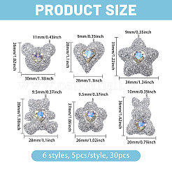 30Pcs 6 Styles Resin Cabochons&nbsp;FIND-CA0011-45