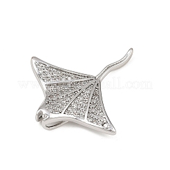 Ocean Brass Micro Pave Cubic Zirconia Pendants&nbsp;KK-K411-05P