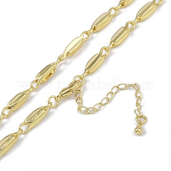 Rack Plating Brass Oval Link Chain Necklaces for Women&nbsp;NJEW-K382-16C-G