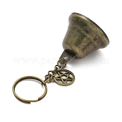 Iron Bell & Hollow Out Alloy Pendant Keychains&nbsp;KEYC-JKC00998-02