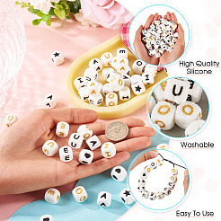 60Pcs 12 Styles Cube Silicone Beads&nbsp;SIL-TA0002-55