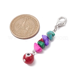 Handmade Evil Eye Lampwork Pendant Decorations&nbsp;HJEW-JM01717
