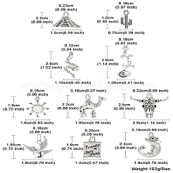 50Pcs 10 Style Tibetan Style Alloy Pendants&nbsp;FIND-CJ0001-60