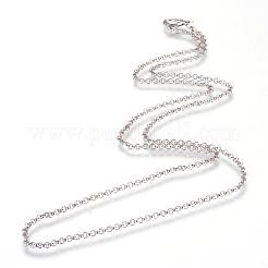 Iron Rolo Chains Necklace Making&nbsp;MAK-R017-45cm-P