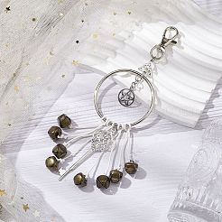 Alloy Star & Ring Pendant Decorations&nbsp;HJEW-JM02170-01