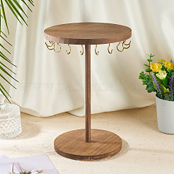 Round Wood Jewelry Necklace Display Organizer Hanging Tower Rack&nbsp;NDIS-TAC0001-01A