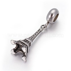 Retro 304 Stainless Steel European Style Dangle Charms&nbsp;OPDL-L013-44AS