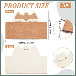 Wall Mounted Brooch Jewelry Display Cork Tray&nbsp;AJEW-WH0554-68B