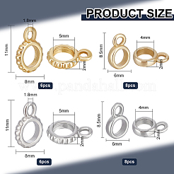 28Pcs 4 Style Brass Tube Bails&nbsp;KK-BC0009-85