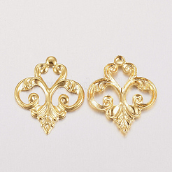 201 Stainless Steel Filigree Joiners Links&nbsp;X-STAS-F162-08G