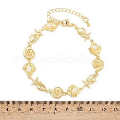 Brass Link Chain Bracelets for Women&nbsp;BJEW-A090-07A-G