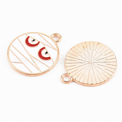 Light Gold Tone Alloy Enamel Pendants&nbsp;ENAM-T018-09
