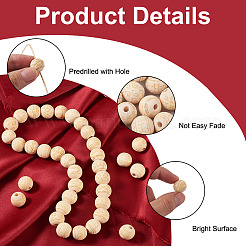 100Pcs 10 Style Unfinished Natural Wood European Beads&nbsp;WOOD-CW0001-03