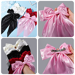 5Pcs 5 Colors Bowknot Polyester Hair Barrettes&nbsp;PHAR-SP0001-18B