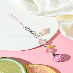 Glass & Resin Mobile Straps&nbsp;HJEW-FS00009-02
