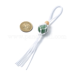 Natural Gemstone Macrame Pouch Pendant Decorations&nbsp;HJEW-JM01295
