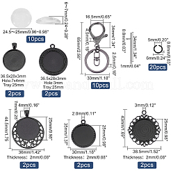 DIY Flat Round Charm Keychain Making Kit&nbsp;DIY-PH0006-70