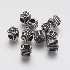 Ion Plating(IP) 304 Stainless Steel European Beads&nbsp;STAS-J022-136AS